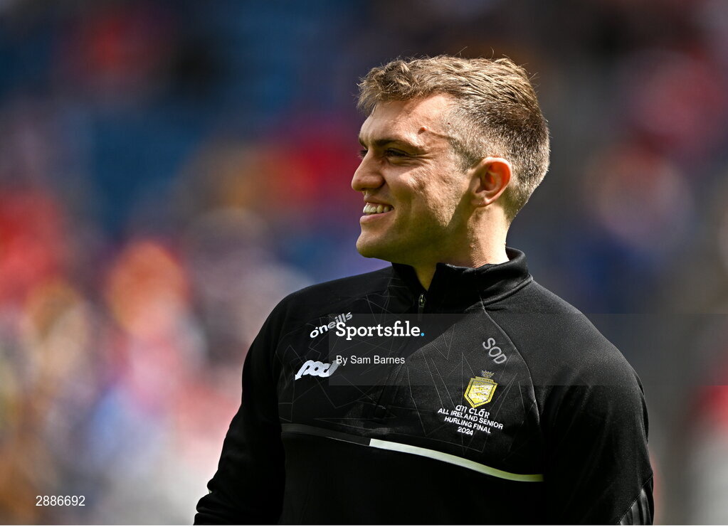 21 July 2024; Shane O'Donnell of Clare before the GAA Hurling All-Ireland Senior Championship Final between Clare and Cork at Croke Park in Dublin. Photo by Sam Barnes/Sportsfile