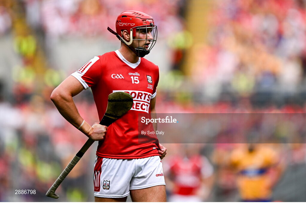 21 July 2024; Brian Hayes of Cork during the GAA Hurling All-Ireland Senior Championship Final match between Clare and Cork at Croke Park in Dublin. Photo by Seb Daly/Sportsfile