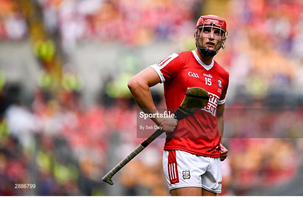 21 July 2024; Brian Hayes of Cork during the GAA Hurling All-Ireland Senior Championship Final match between Clare and Cork at Croke Park in Dublin. Photo by Seb Daly/Sportsfile
