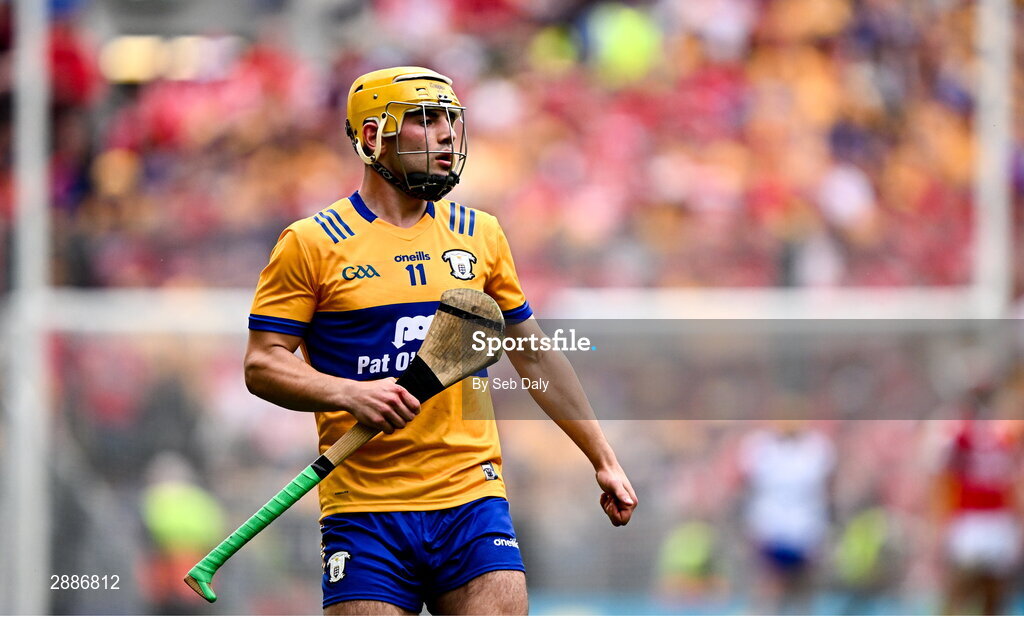 21 July 2024; Mark Rodgers of Clare during the GAA Hurling All-Ireland Senior Championship Final match between Clare and Cork at Croke Park in Dublin. Photo by Seb Daly/Sportsfile
