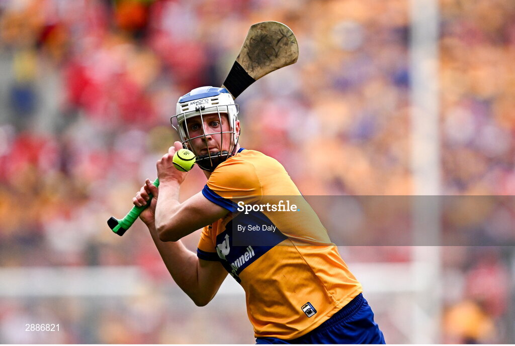 21 July 2024; Diarmuid Ryan of Clare during the GAA Hurling All-Ireland Senior Championship Final match between Clare and Cork at Croke Park in Dublin. Photo by Seb Daly/Sportsfile