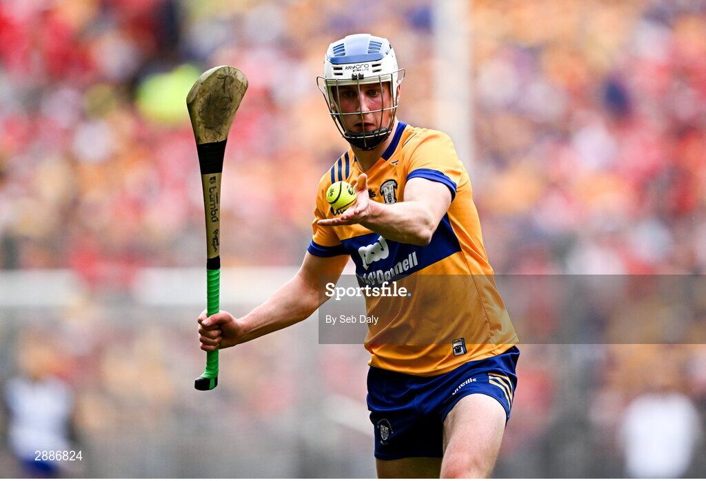 21 July 2024; Diarmuid Ryan of Clare during the GAA Hurling All-Ireland Senior Championship Final match between Clare and Cork at Croke Park in Dublin. Photo by Seb Daly/Sportsfile