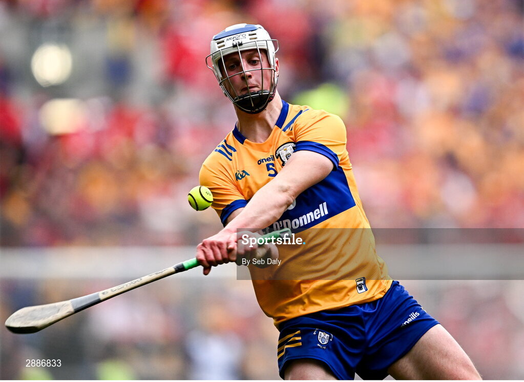 21 July 2024; Diarmuid Ryan of Clare during the GAA Hurling All-Ireland Senior Championship Final match between Clare and Cork at Croke Park in Dublin. Photo by Seb Daly/Sportsfile