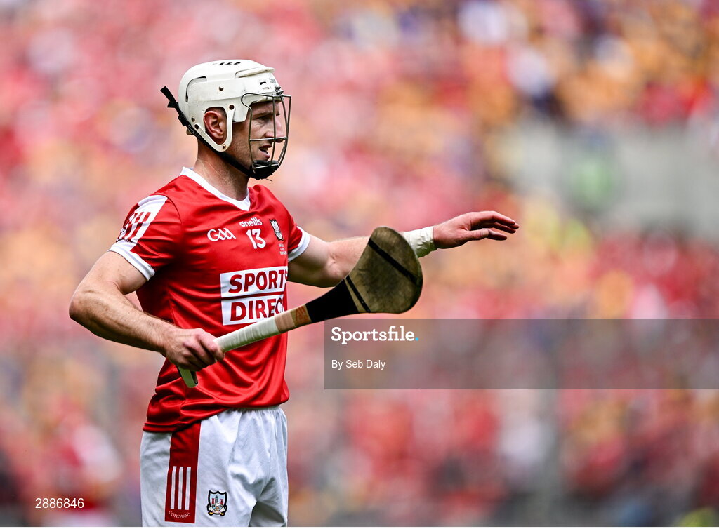 21 July 2024; Patrick Horgan of Cork during the GAA Hurling All-Ireland Senior Championship Final match between Clare and Cork at Croke Park in Dublin. Photo by Seb Daly/Sportsfile