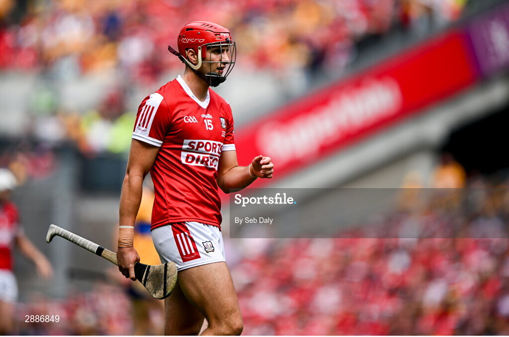 21 July 2024; Brian Hayes of Cork during the GAA Hurling All-Ireland Senior Championship Final match between Clare and Cork at Croke Park in Dublin. Photo by Seb Daly/Sportsfile