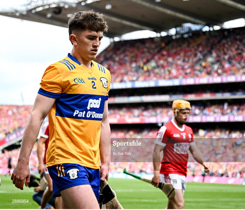 21 July 2024; Adam Hogan of Clare before the GAA Hurling All-Ireland Senior Championship Final match between Clare and Cork at Croke Park in Dublin. Photo by Seb Daly/Sportsfile