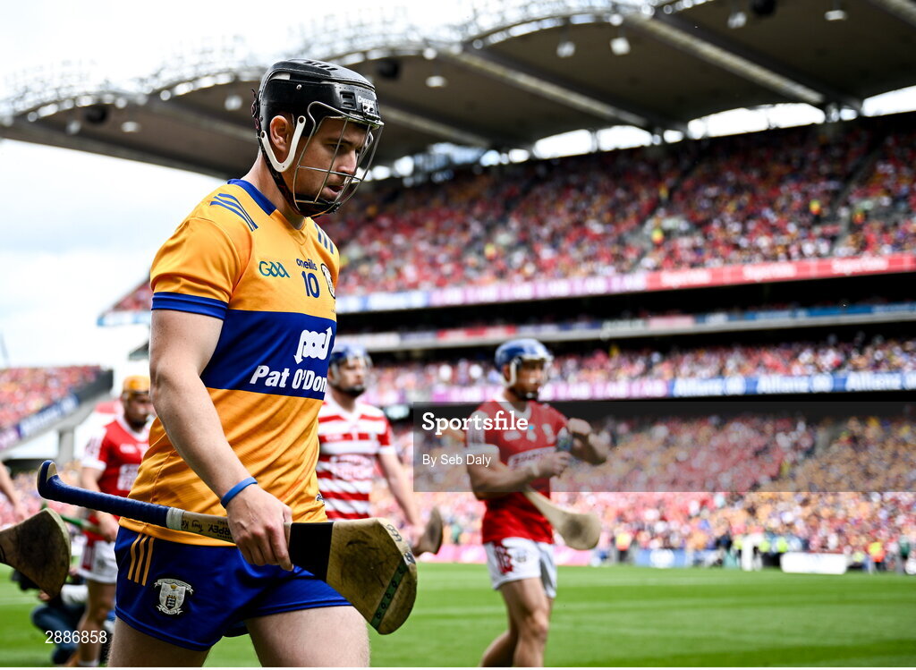 21 July 2024; Clare captain Tony Kelly before the GAA Hurling All-Ireland Senior Championship Final match between Clare and Cork at Croke Park in Dublin. Photo by Seb Daly/Sportsfile