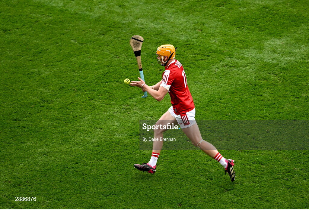21 July 2024; Shane Barrett of Cork during the GAA Hurling All-Ireland Senior Championship Final between Clare and Cork at Croke Park in Dublin. Photo by Daire Brennan/Sportsfile