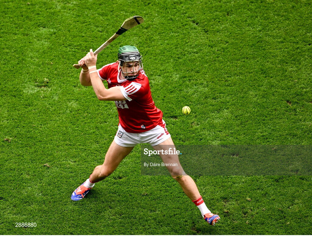 21 July 2024; Mark Coleman of Cork during the GAA Hurling All-Ireland Senior Championship Final between Clare and Cork at Croke Park in Dublin. Photo by Daire Brennan/Sportsfile