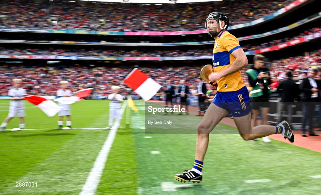21 July 2024; Cathal Malone of Clare before the GAA Hurling All-Ireland Senior Championship Final match between Clare and Cork at Croke Park in Dublin. Photo by Seb Daly/Sportsfile