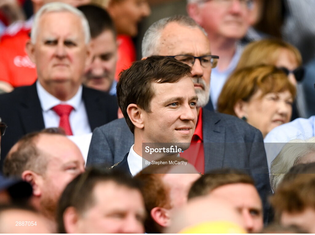 21 July 2024; Lord Mayor of Dublin James Geoghegan before the GAA Hurling All-Ireland Senior Championship Final between Clare and Cork at Croke Park in Dublin. Photo by Stephen McCarthy/Sportsfile