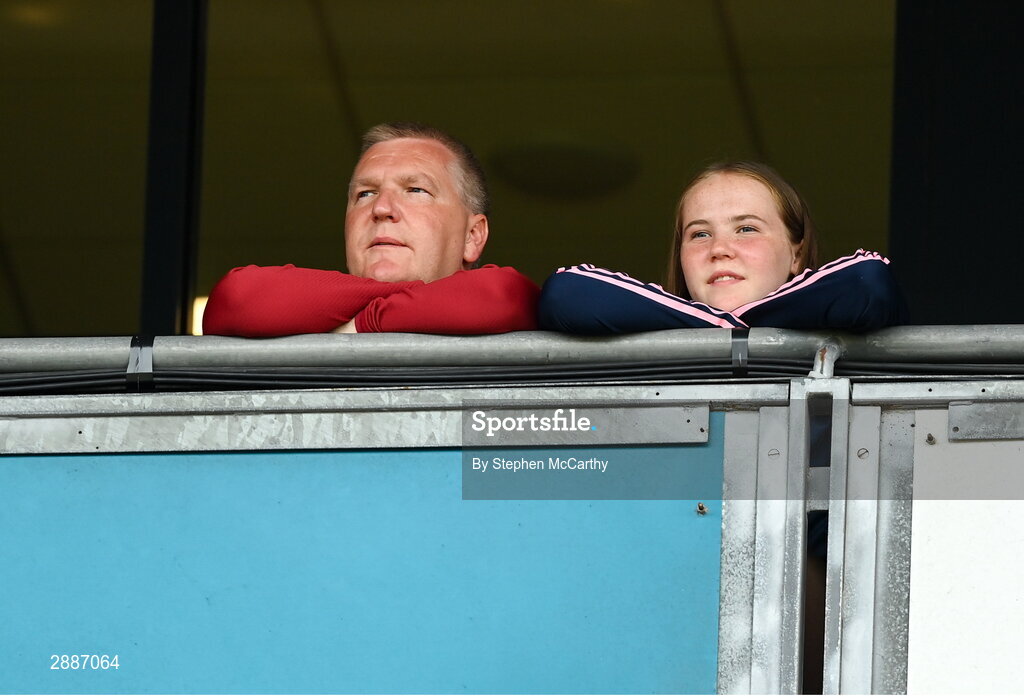 21 July 2024; Former Minister for finance Michael McGrath TD before the GAA Hurling All-Ireland Senior Championship Final between Clare and Cork at Croke Park in Dublin. Photo by Stephen McCarthy/Sportsfile