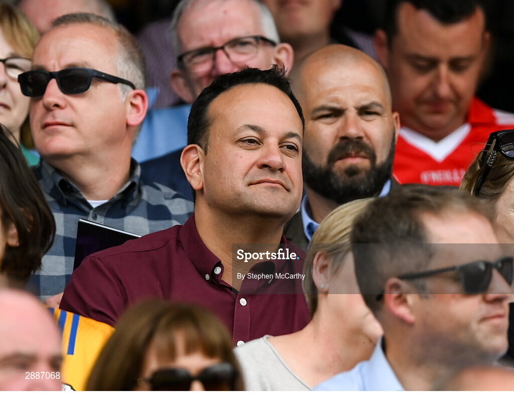 21 July 2024; Former Taoiseach and Tánaiste Leo Varadkar TD before the GAA Hurling All-Ireland Senior Championship Final between Clare and Cork at Croke Park in Dublin. Photo by Stephen McCarthy/Sportsfile