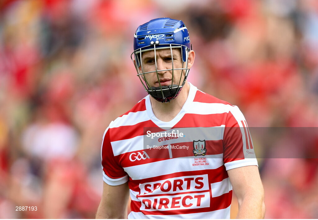 21 July 2024; Cork goalkeeper Patrick Collins during the GAA Hurling All-Ireland Senior Championship Final between Clare and Cork at Croke Park in Dublin. Photo by Stephen McCarthy/Sportsfile