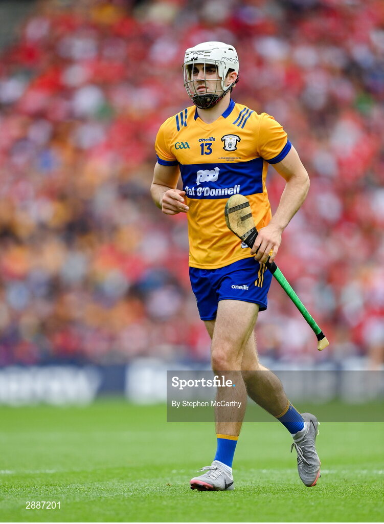 21 July 2024; Aidan McCarthy of Clare during the GAA Hurling All-Ireland Senior Championship Final between Clare and Cork at Croke Park in Dublin. Photo by Stephen McCarthy/Sportsfile