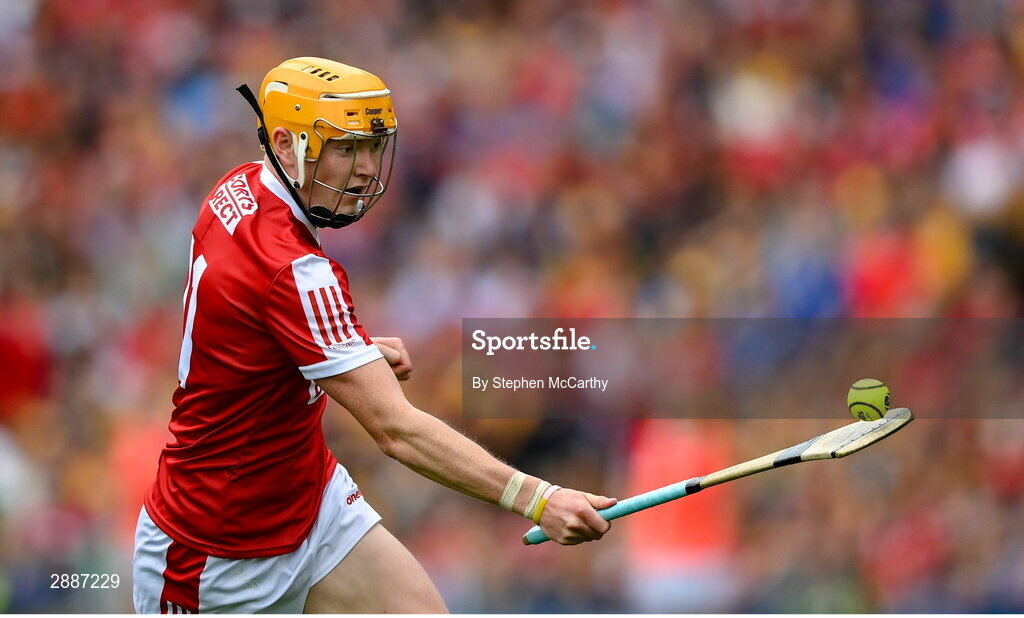 21 July 2024; Shane Barrett of Cork during the GAA Hurling All-Ireland Senior Championship Final between Clare and Cork at Croke Park in Dublin. Photo by Stephen McCarthy/Sportsfile
