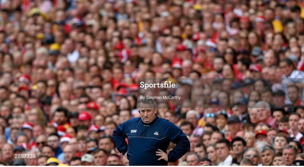 21 July 2024; Cork manager Pat Ryan during the GAA Hurling All-Ireland Senior Championship Final between Clare and Cork at Croke Park in Dublin. Photo by Stephen McCarthy/Sportsfile