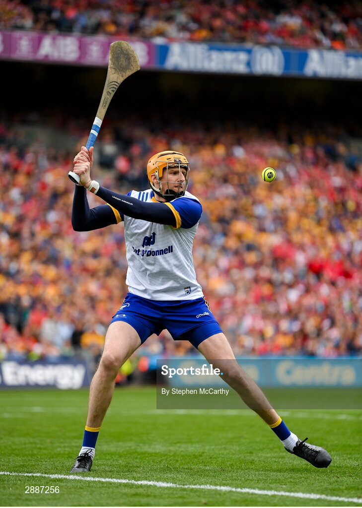 21 July 2024; Clare goalkeeper Eibhear Quilligan during the GAA Hurling All-Ireland Senior Championship Final between Clare and Cork at Croke Park in Dublin. Photo by Stephen McCarthy/Sportsfile