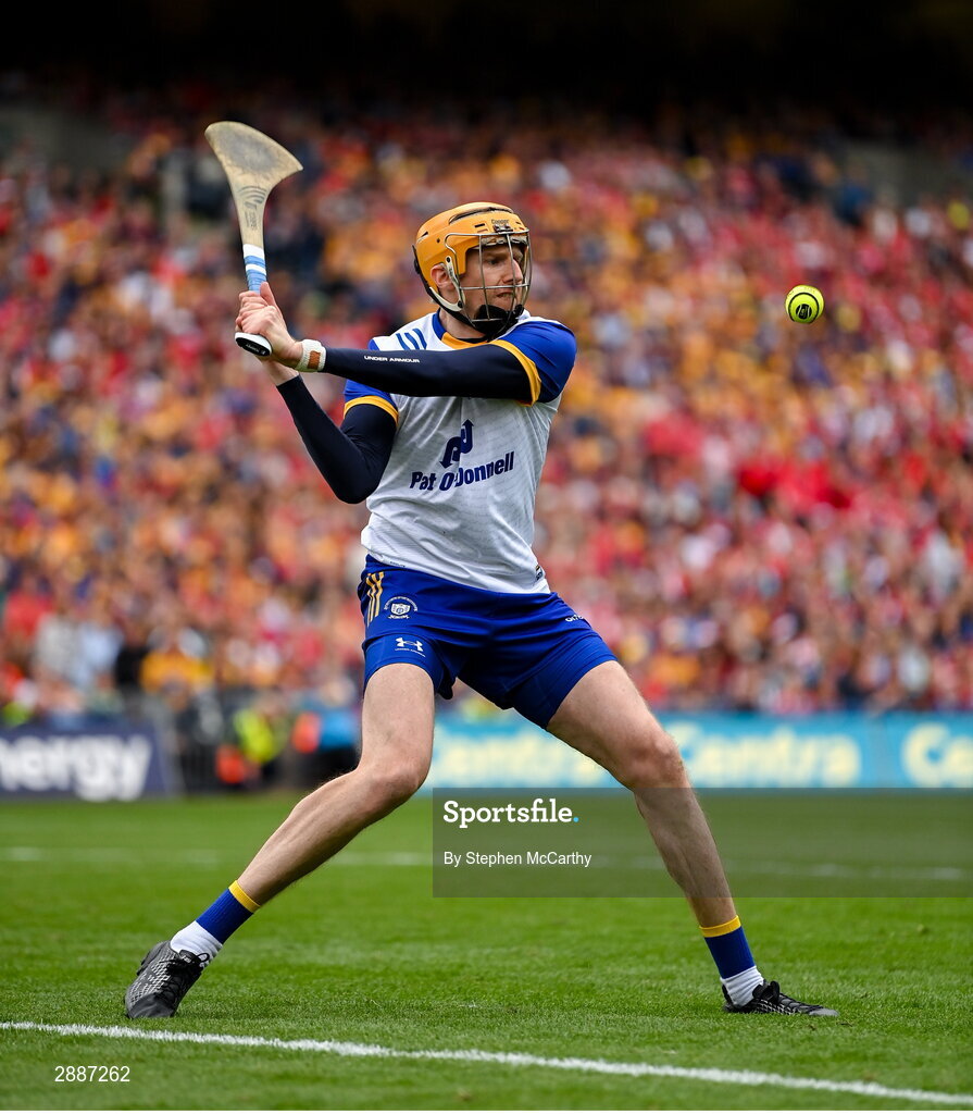 21 July 2024; Clare goalkeeper Eibhear Quilligan during the GAA Hurling All-Ireland Senior Championship Final between Clare and Cork at Croke Park in Dublin. Photo by Stephen McCarthy/Sportsfile