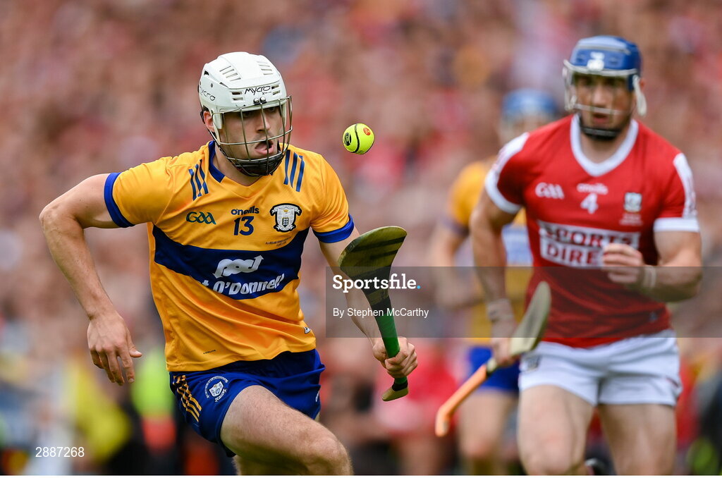 21 July 2024; Aidan McCarthy of Clare during the GAA Hurling All-Ireland Senior Championship Final between Clare and Cork at Croke Park in Dublin. Photo by Stephen McCarthy/Sportsfile