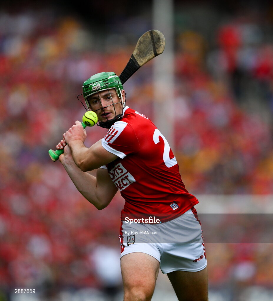 21 July 2024; Robbie O'Flynn of Cork during the GAA Hurling All-Ireland Senior Championship Final between Clare and Cork at Croke Park in Dublin. Photo by Ray McManus/Sportsfile