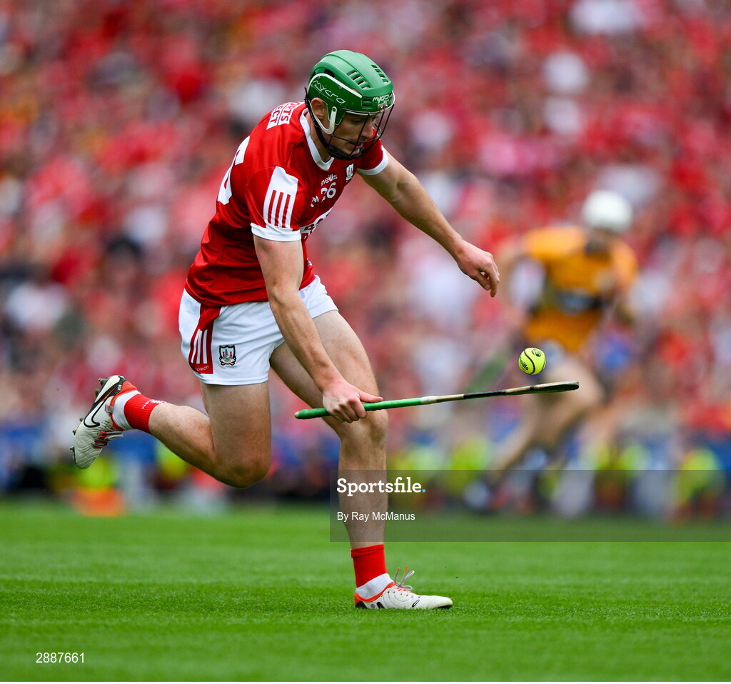 21 July 2024; Robbie O'Flynn of Cork during the GAA Hurling All-Ireland Senior Championship Final between Clare and Cork at Croke Park in Dublin. Photo by Ray McManus/Sportsfile