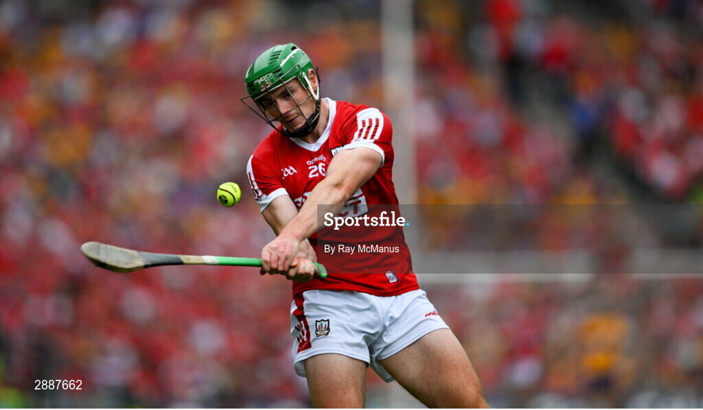 21 July 2024; Robbie O'Flynn of Cork during the GAA Hurling All-Ireland Senior Championship Final between Clare and Cork at Croke Park in Dublin. Photo by Ray McManus/Sportsfile