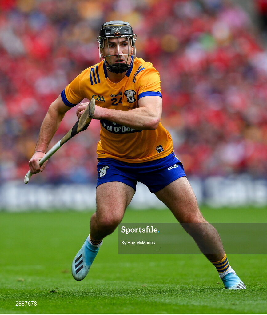 21 July 2024; Ian Galvin of Clare during the GAA Hurling All-Ireland Senior Championship Final between Clare and Cork at Croke Park in Dublin. Photo by Ray McManus/Sportsfile