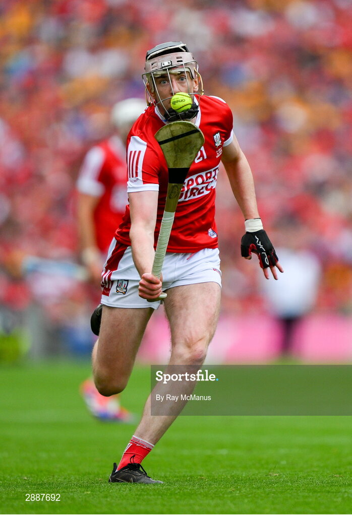 21 July 2024; Ethan Twomey of Cork during the GAA Hurling All-Ireland Senior Championship Final between Clare and Cork at Croke Park in Dublin. Photo by Ray McManus/Sportsfile