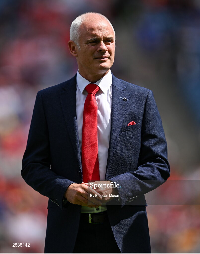 21 July 2024; Seanie McGrath of the Cork hurling jubilee 1999 All Ireland winning team before the GAA Hurling All-Ireland Senior Championship Final between Clare and Cork at Croke Park in Dublin. Photo by Brendan Moran/Sportsfile