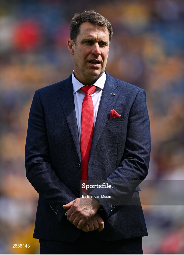 21 July 2024; Timmy McCarthy of the Cork hurling jubilee 1999 All Ireland winning team before the GAA Hurling All-Ireland Senior Championship Final between Clare and Cork at Croke Park in Dublin. Photo by Brendan Moran/Sportsfile