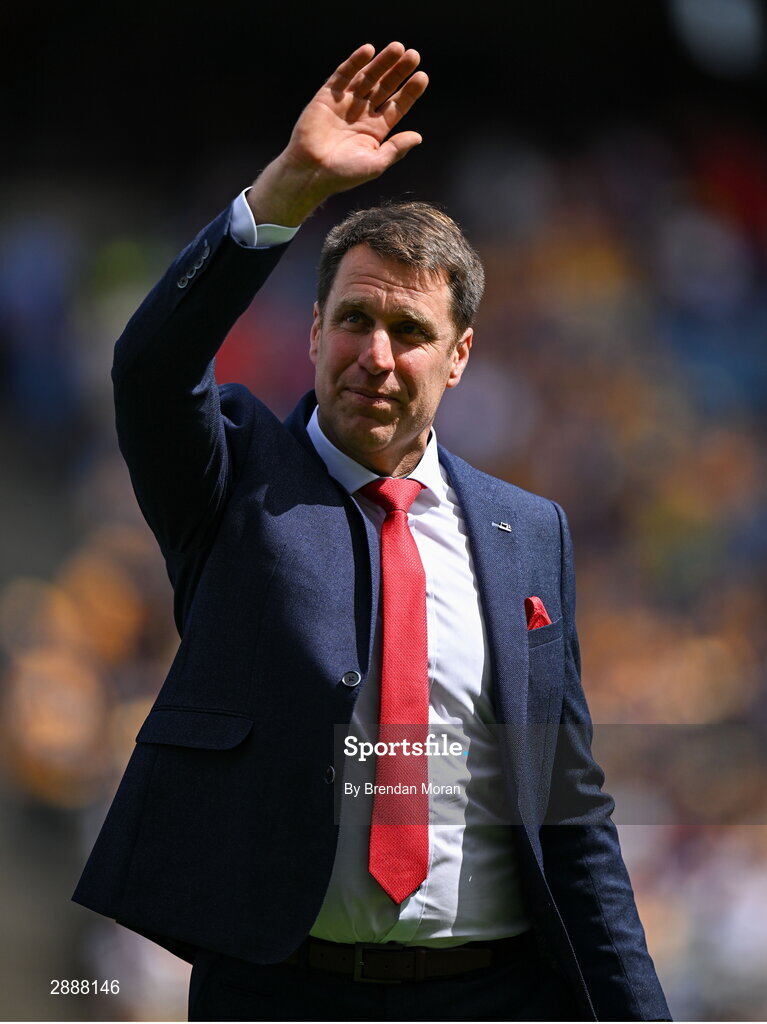 21 July 2024; Timmy McCarthy of the Cork hurling jubilee 1999 All Ireland winning team before the GAA Hurling All-Ireland Senior Championship Final between Clare and Cork at Croke Park in Dublin. Photo by Brendan Moran/Sportsfile
