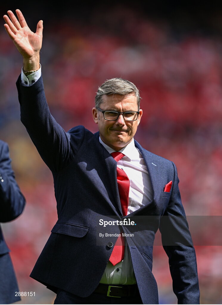 21 July 2024; Kevin Murray of the Cork hurling jubilee 1999 All Ireland winning team before the GAA Hurling All-Ireland Senior Championship Final between Clare and Cork at Croke Park in Dublin. Photo by Brendan Moran/Sportsfile