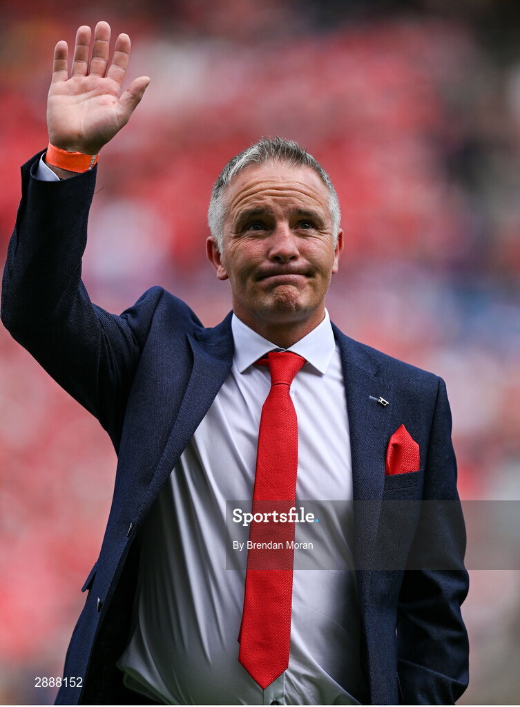 21 July 2024; Johnny Sheehan of the Cork hurling jubilee 1999 All Ireland winning team before the GAA Hurling All-Ireland Senior Championship Final between Clare and Cork at Croke Park in Dublin. Photo by Brendan Moran/Sportsfile