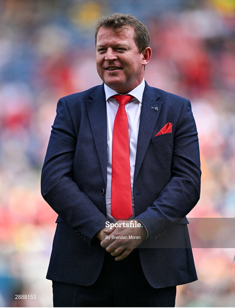 21 July 2024; Dan Murphy of the Cork hurling jubilee 1999 All Ireland winning team before the GAA Hurling All-Ireland Senior Championship Final between Clare and Cork at Croke Park in Dublin. Photo by Brendan Moran/Sportsfile