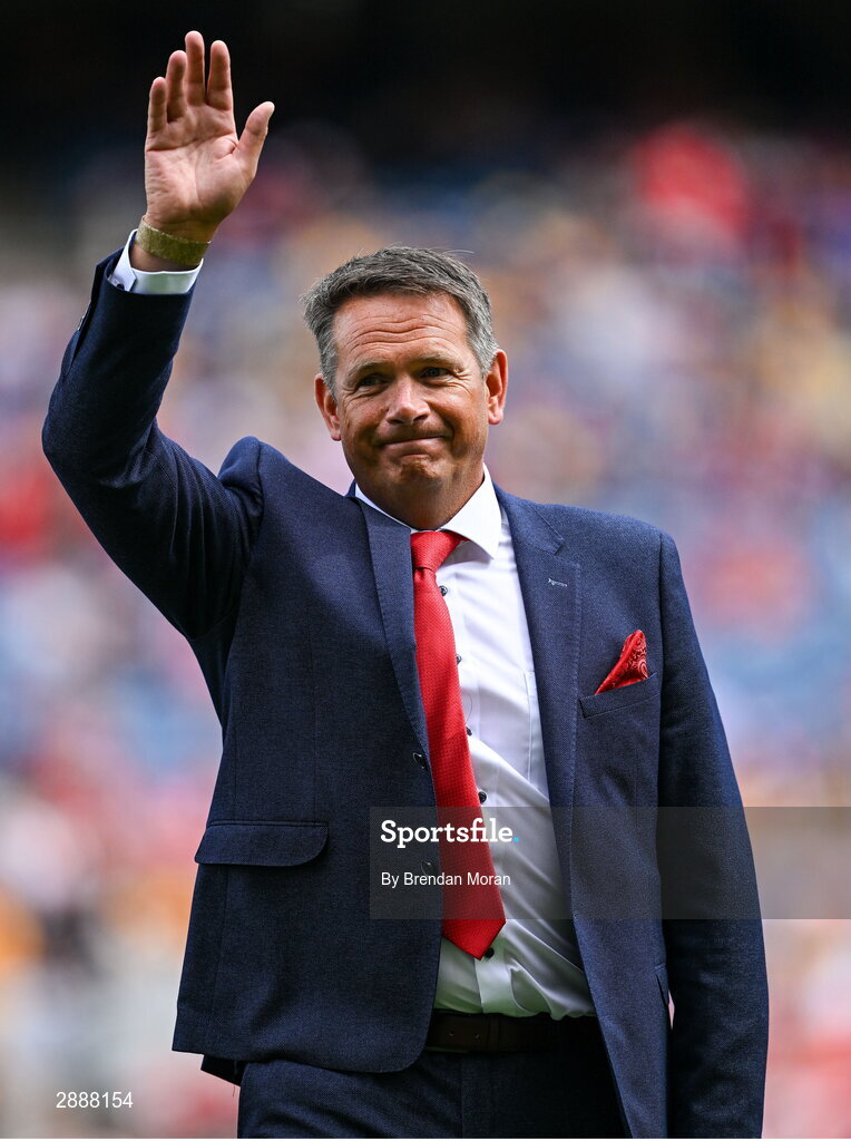 21 July 2024; Alan Browne of the Cork hurling jubilee 1999 All Ireland winning team before the GAA Hurling All-Ireland Senior Championship Final between Clare and Cork at Croke Park in Dublin. Photo by Brendan Moran/Sportsfile