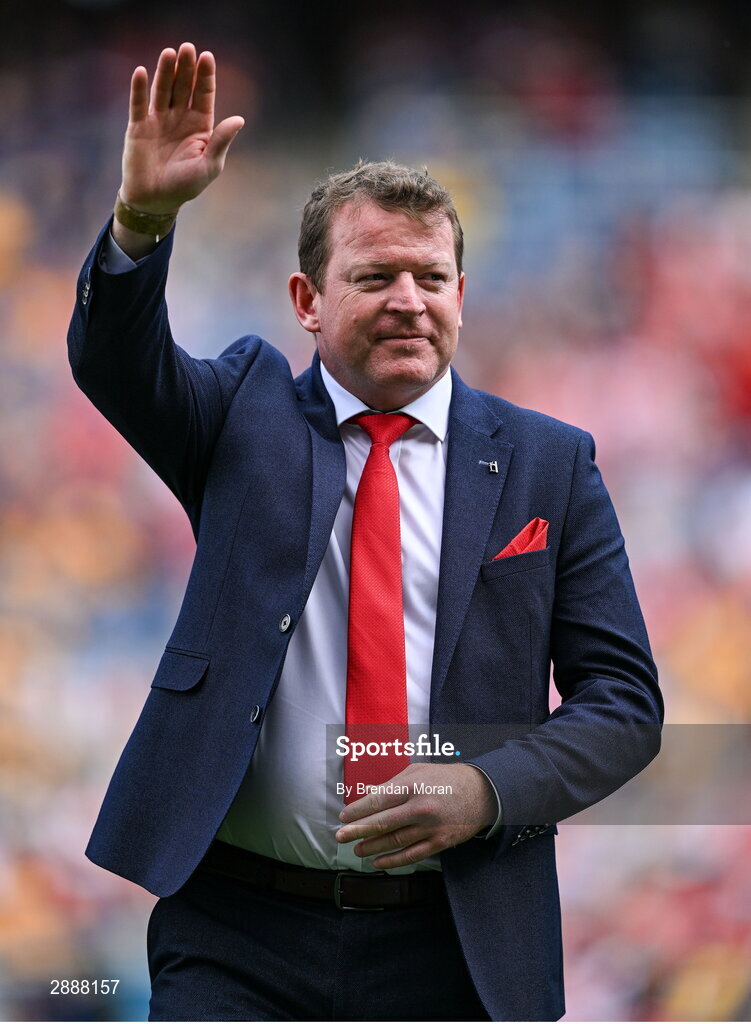 21 July 2024; Dan Murphy of the Cork hurling jubilee 1999 All Ireland winning team before the GAA Hurling All-Ireland Senior Championship Final between Clare and Cork at Croke Park in Dublin. Photo by Brendan Moran/Sportsfile