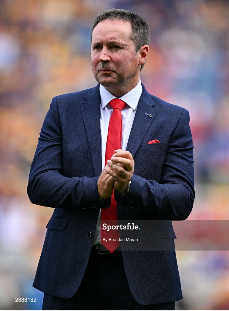 21 July 2024; Kieran Morrison of the Cork hurling jubilee 1999 All Ireland winning team before the GAA Hurling All-Ireland Senior Championship Final between Clare and Cork at Croke Park in Dublin. Photo by Brendan Moran/Sportsfile