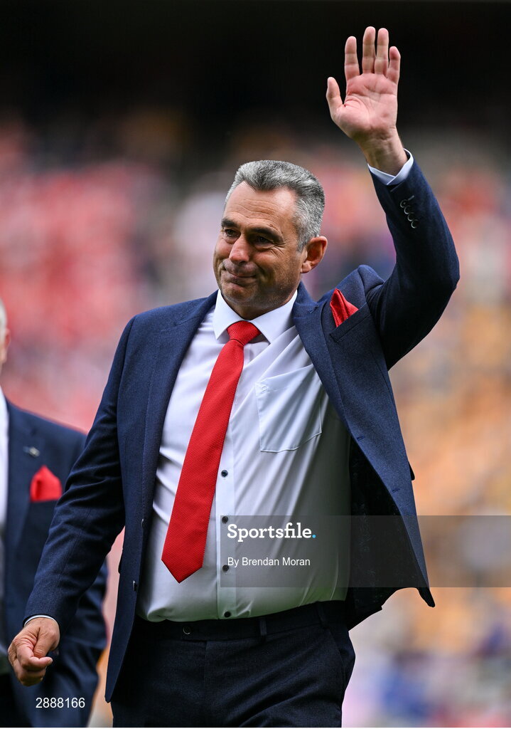 21 July 2024; Ronan Dwane of the Cork hurling jubilee 1999 All Ireland winning team before the GAA Hurling All-Ireland Senior Championship Final between Clare and Cork at Croke Park in Dublin. Photo by Brendan Moran/Sportsfile