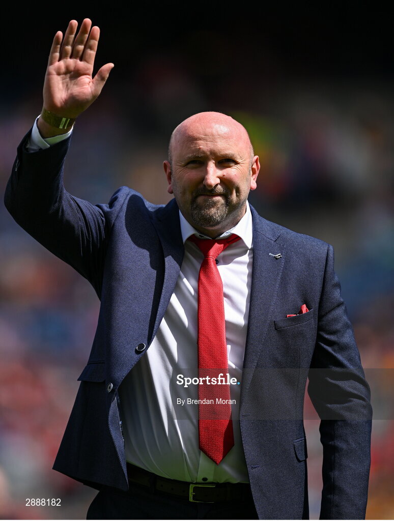 21 July 2024; Brian Corcoran of the Cork hurling jubilee 1999 All Ireland winning team before the GAA Hurling All-Ireland Senior Championship Final between Clare and Cork at Croke Park in Dublin. Photo by Brendan Moran/Sportsfile