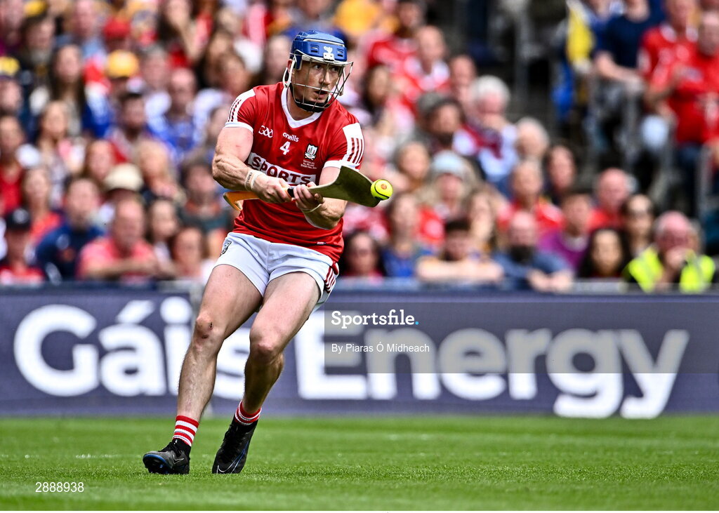 21 July 2024; Seán O'Donoghue of Cork during the GAA Hurling All-Ireland Senior Championship Final between Clare and Cork at Croke Park in Dublin. Photo by Piaras Ó Mídheach/Sportsfile