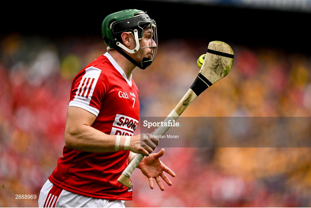 21 July 2024; Mark Coleman of Cork during the GAA Hurling All-Ireland Senior Championship Final between Clare and Cork at Croke Park in Dublin. Photo by Brendan Moran/Sportsfile