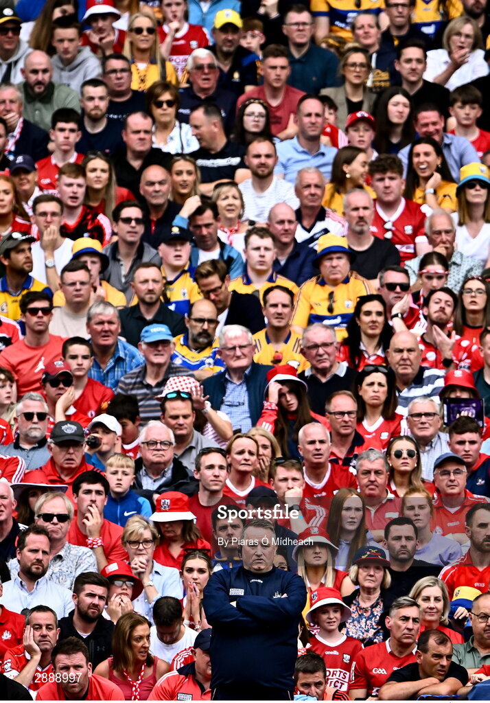 21 July 2024; Cork manager Pat Ryan during the GAA Hurling All-Ireland Senior Championship Final between Clare and Cork at Croke Park in Dublin. Photo by Piaras Ó Mídheach/Sportsfile