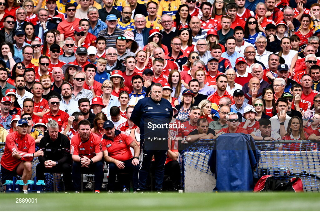 21 July 2024; Cork manager Pat Ryan during the GAA Hurling All-Ireland Senior Championship Final between Clare and Cork at Croke Park in Dublin. Photo by Piaras Ó Mídheach/Sportsfile