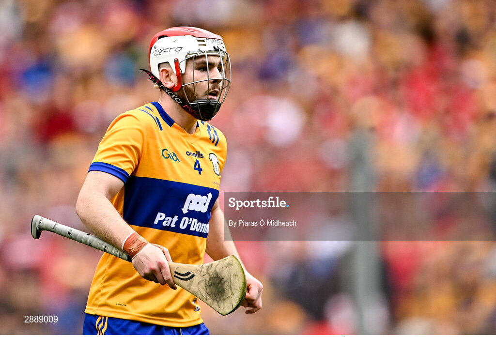 21 July 2024; Conor Leen of Clare during the GAA Hurling All-Ireland Senior Championship Final between Clare and Cork at Croke Park in Dublin. Photo by Piaras Ó Mídheach/Sportsfile