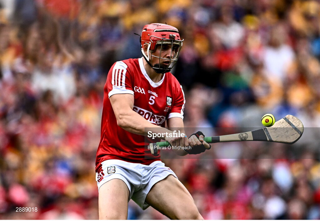 21 July 2024; Ciarán Joyce of Cork during the GAA Hurling All-Ireland Senior Championship Final between Clare and Cork at Croke Park in Dublin. Photo by Piaras Ó Mídheach/Sportsfile