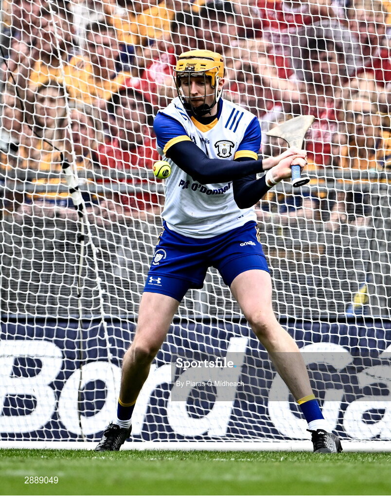 21 July 2024; Clare goalkeeper Eibhear Quilligan during the GAA Hurling All-Ireland Senior Championship Final between Clare and Cork at Croke Park in Dublin. Photo by Piaras Ó Mídheach/Sportsfile