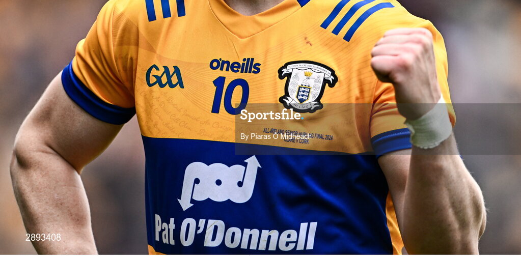 21 July 2024; The jersey of Clare captain Tony Kelly after his side's victory in the GAA Hurling All-Ireland Senior Championship Final between Clare and Cork at Croke Park in Dublin. Photo by Piaras Ó Mídheach/Sportsfile
