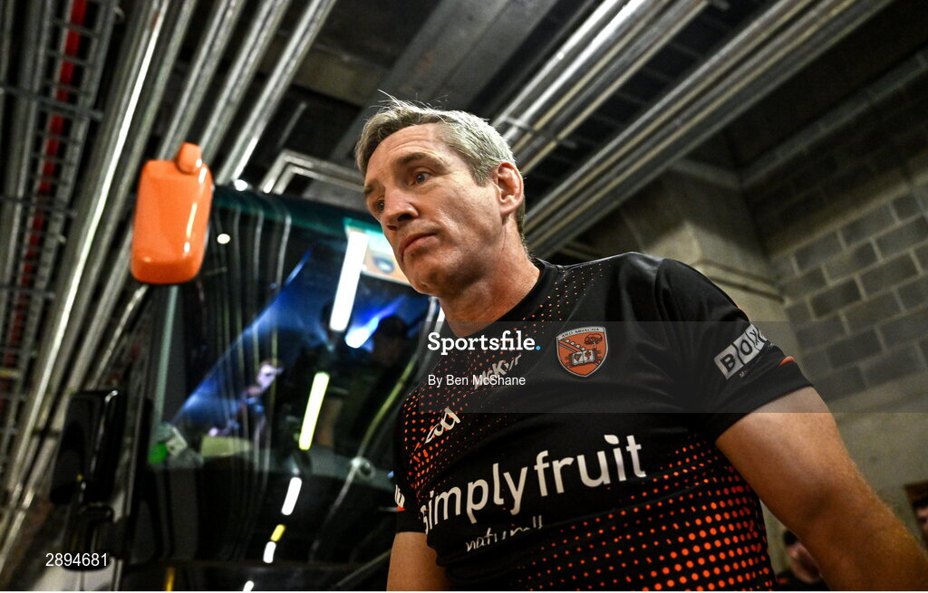 28 July 2024; Armagh manager Kieran McGeeney arrives before the GAA Football All-Ireland Senior Championship Final match between Armagh and Galway at Croke Park in Dublin. Photo by Ben McShane/Sportsfile