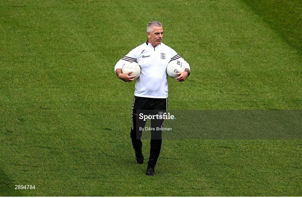 28 July 2024; Galway manager Pádraic Joyce ahead of the GAA Football All-Ireland Senior Championship Final match between Armagh and Galway at Croke Park in Dublin. Photo by Daire Brennan/Sportsfile